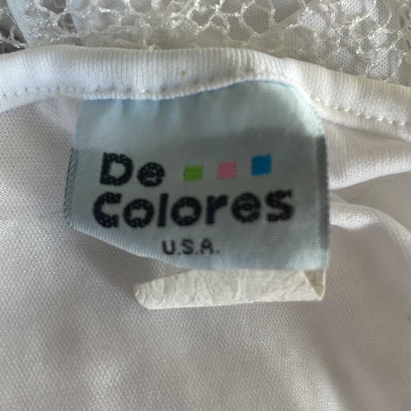 De Colores White boho fishnet maxi dress size small - Picture 8 of 11